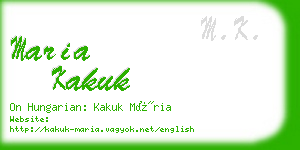 maria kakuk business card